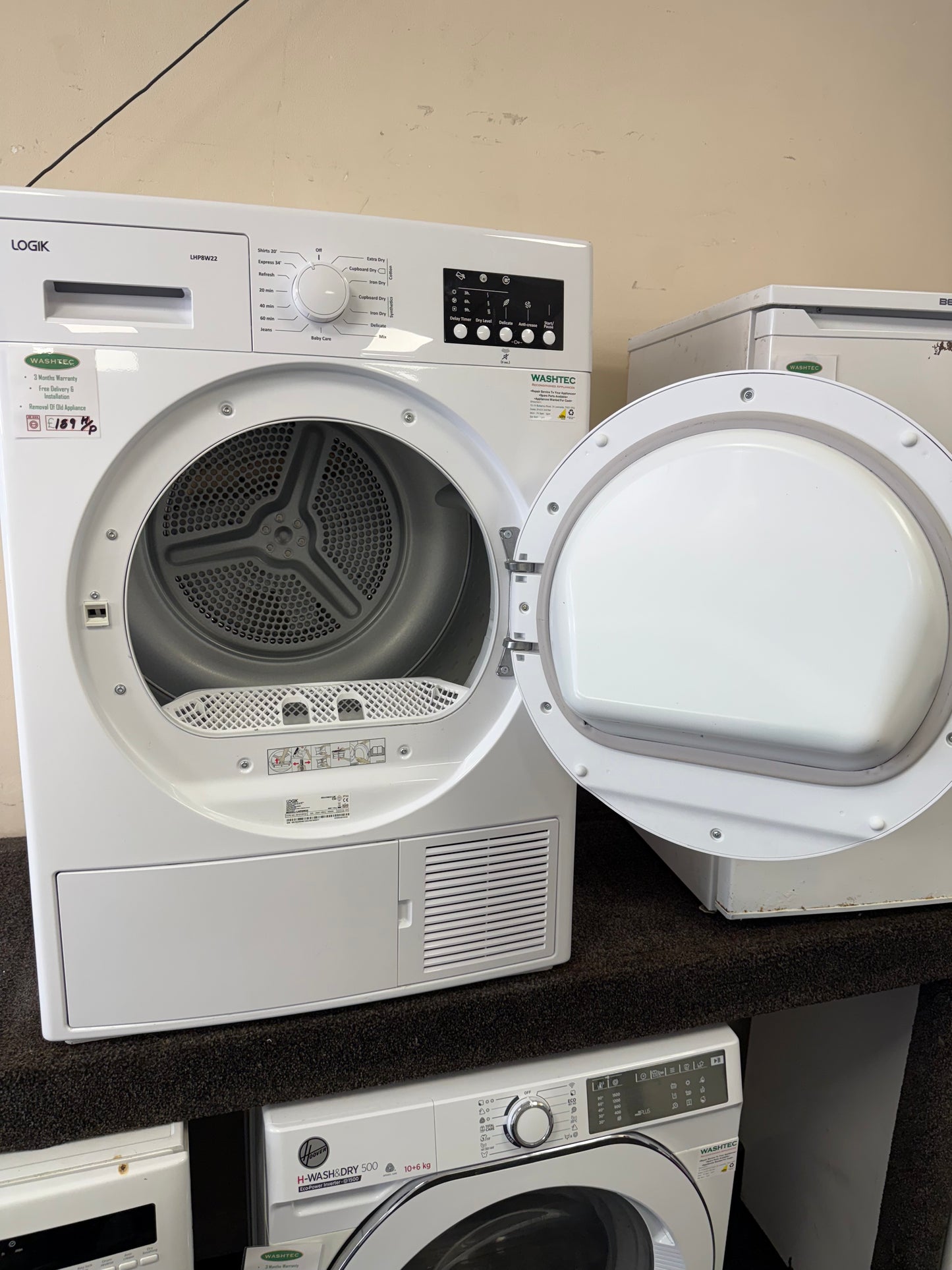 Logik 8kg Heat Pump Tumble Dryer